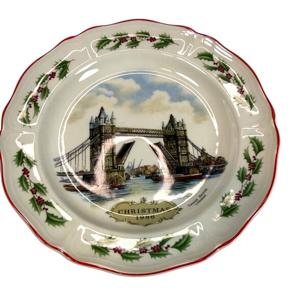 Queens Christmas Collectors Plates By Wedgwood Alan Price London Landmarks Set O - Picture 6 of 14